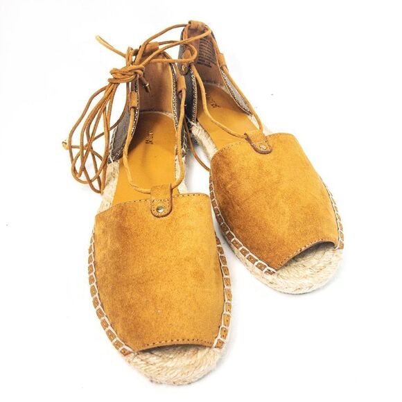 New Apt 9 Espadrille Lace Up Sandals Cognac Tobacco Sz 7M - Picture 10 of 10